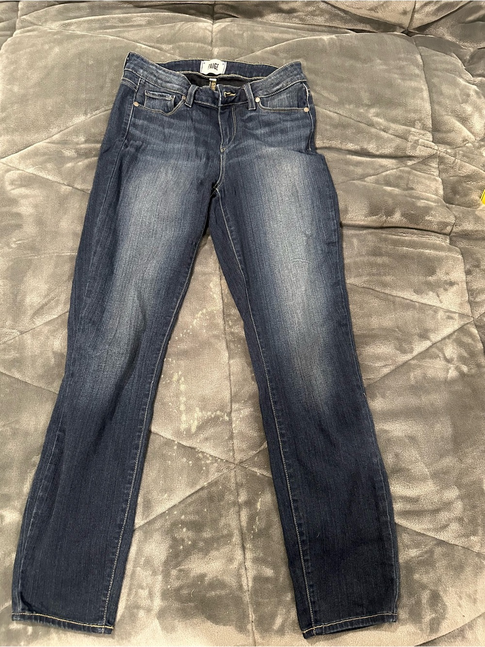 PAIGE Women's Dark Blue Skinny Jeans